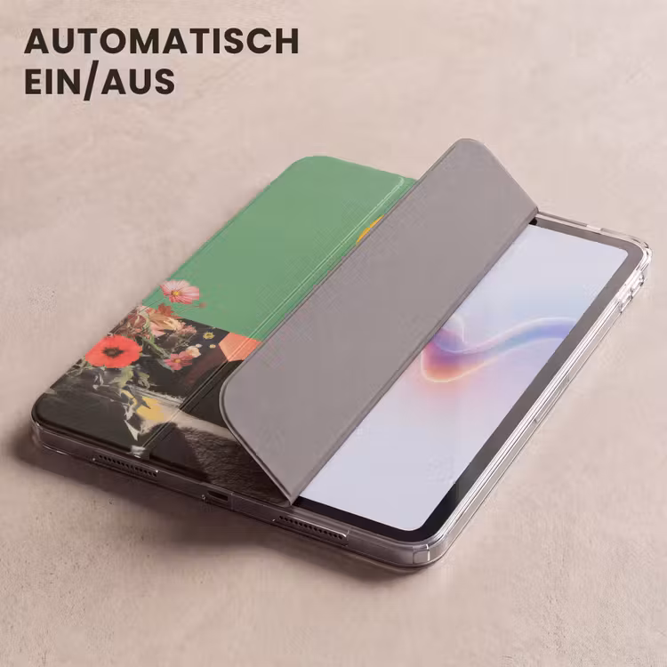 iPad-Hülle - Retro - Mädchen - Katze - Sonne — 5