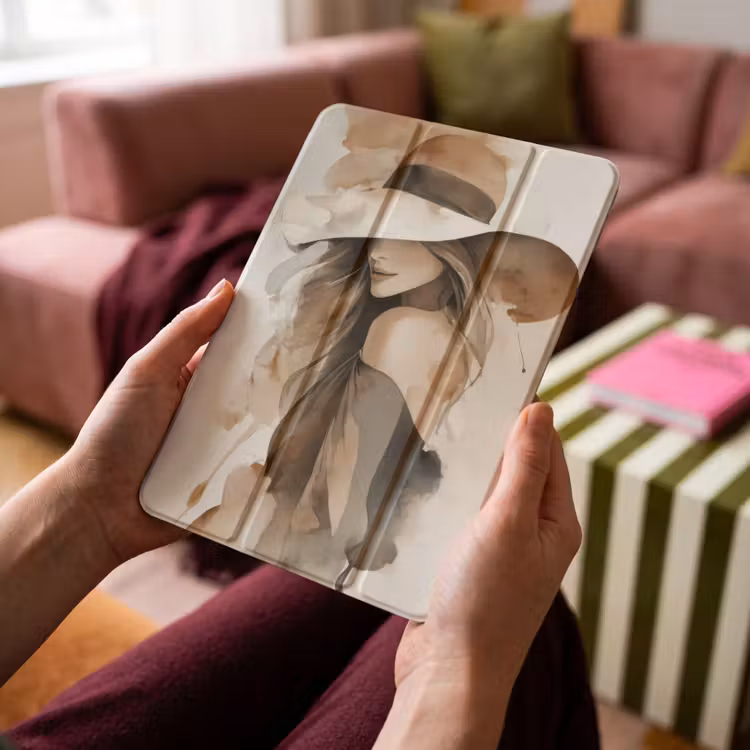 iPad-Hülle - Mysteriös - Frau - Sepia — 4
