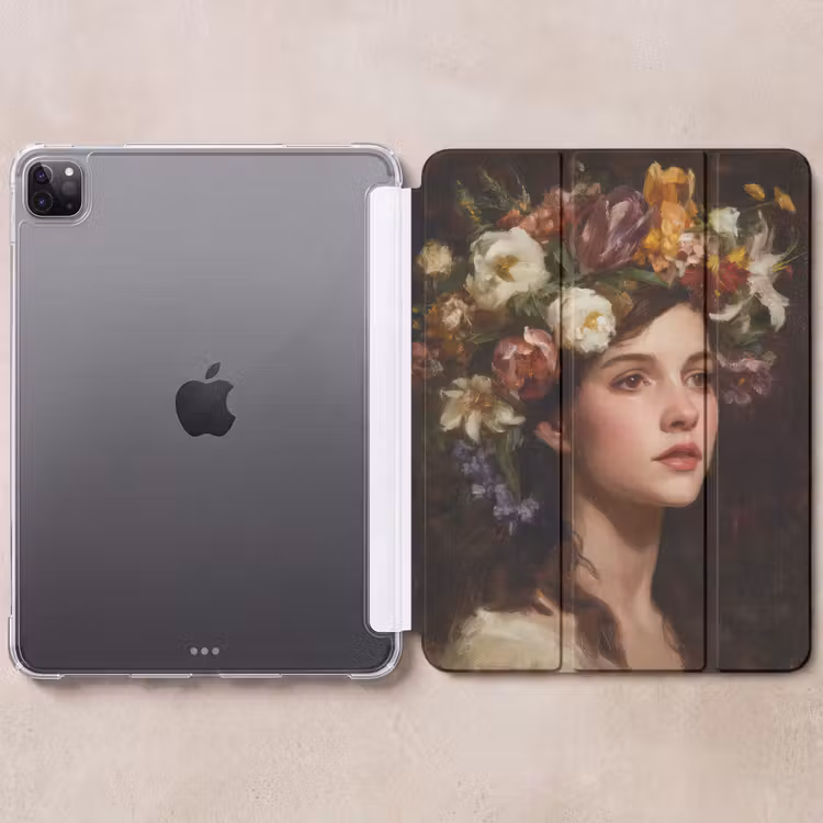 iPad-Hülle - Porträt - Frau - Blumen — 6
