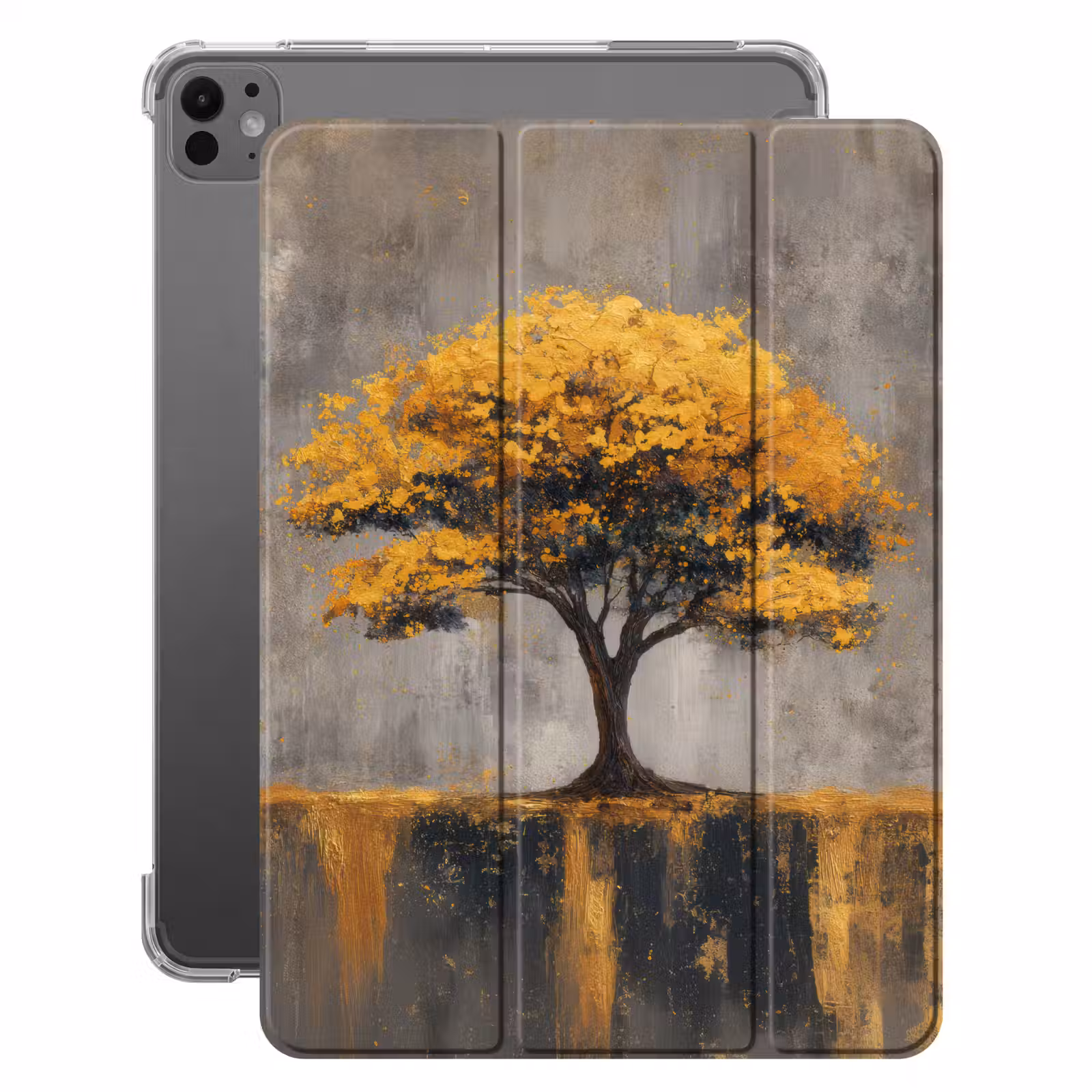iPad-Hülle - Baum - Blätter - Gold - Abstrakt — 1