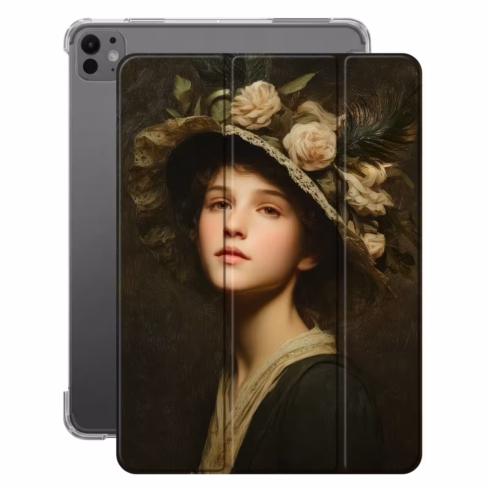 iPad-Hülle - Blumenhut - Porträt - Frau — 1