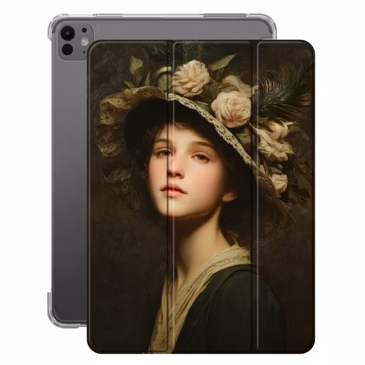 iPad-Hülle - Blumenhut - Porträt - Frau — 1