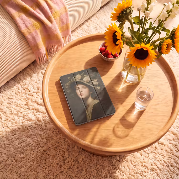 iPad-Hülle - Blumenhut - Porträt - Frau — 2