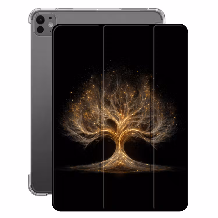 iPad-Hülle - Lichter - Baum - Abstrakt - Schwarz — 1