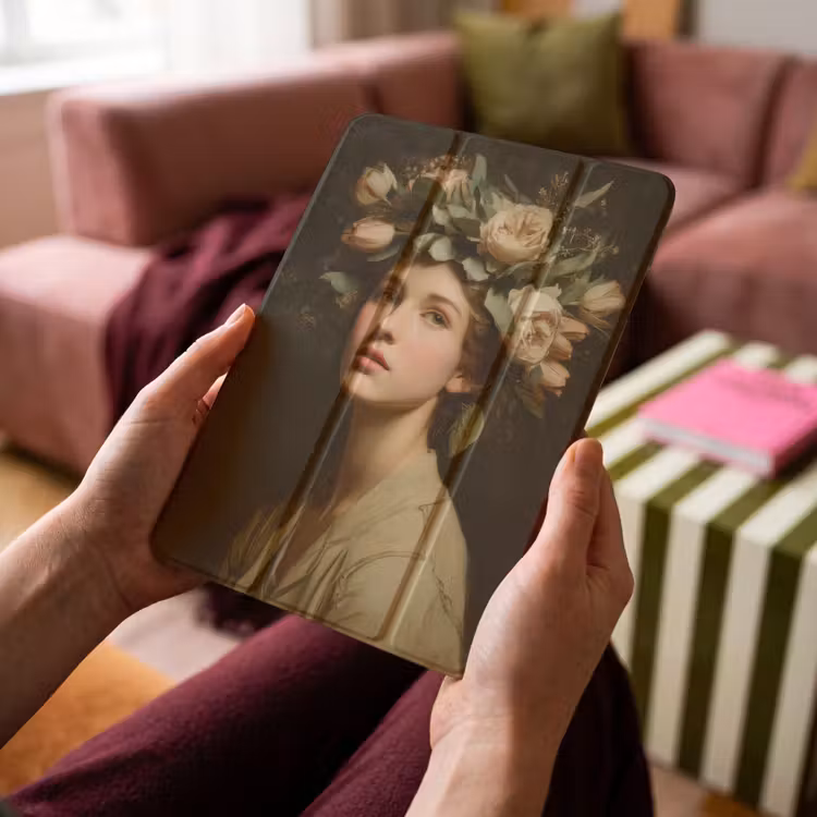 iPad-Hülle - Stille Blumen - Frau - Porträt — 4