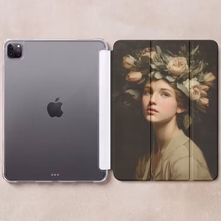 iPad-Hülle - Stille Blumen - Frau - Porträt — 6