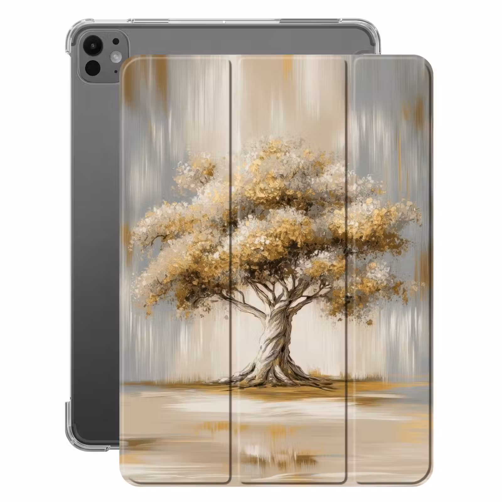 iPad-Hülle - Baum - Blätter - Abstrakt - Weiß — 1