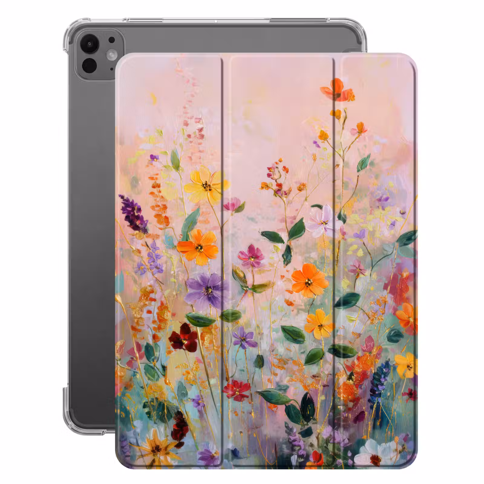 iPad-Hülle - Gemälde - Blumen - Abstrakt - Farbenfroh — 1