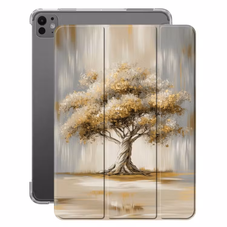 iPad-Hülle - Baum - Blätter - Abstrakt - Weiß — 1