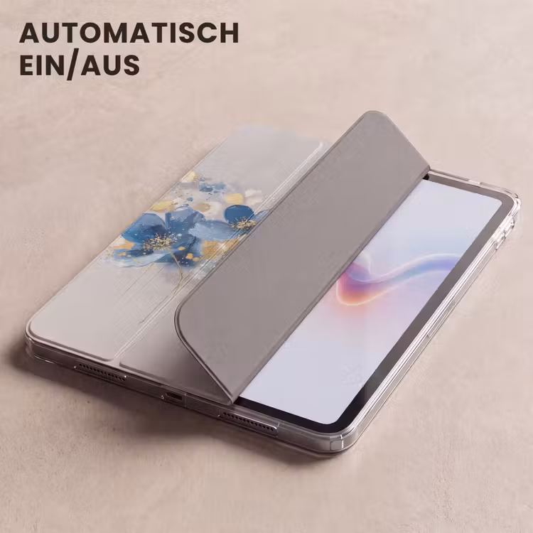 iPad-Hülle - Blumen - Blau - Abstrakt — 5