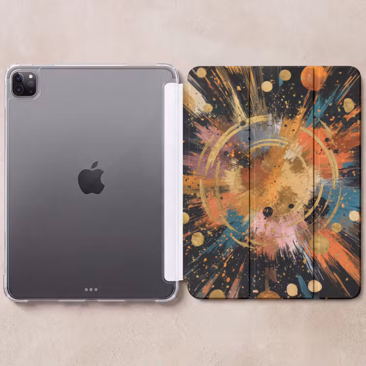 iPad-Hülle - Explosion - Farbtextur - Gold - Abstrakt — 6