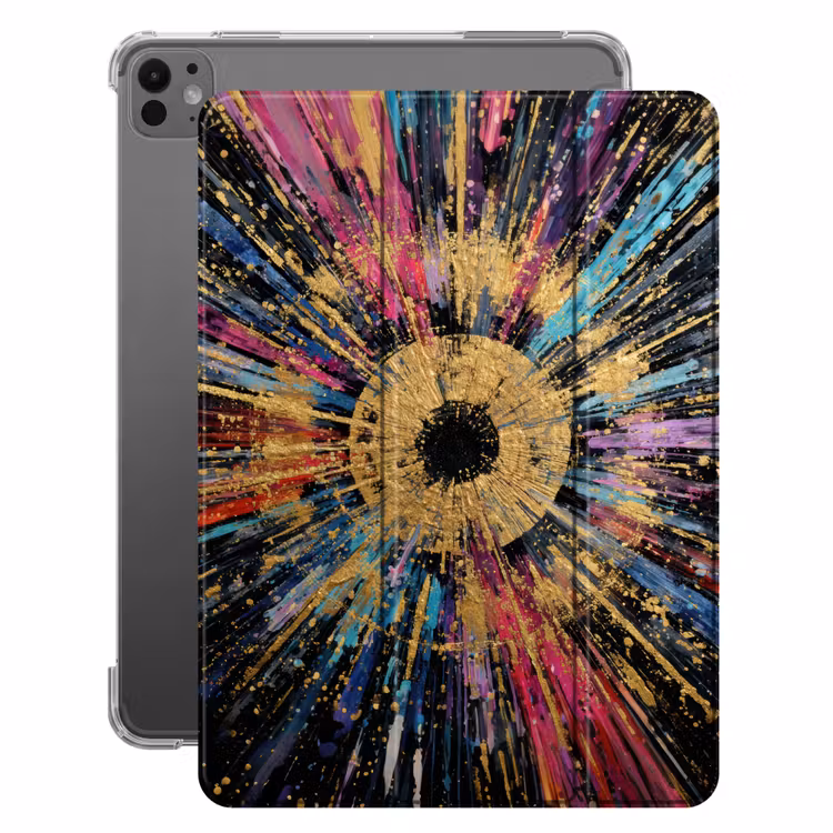 iPad-Hülle - Explosion - Gold - Bunt - Abstrakt — 1