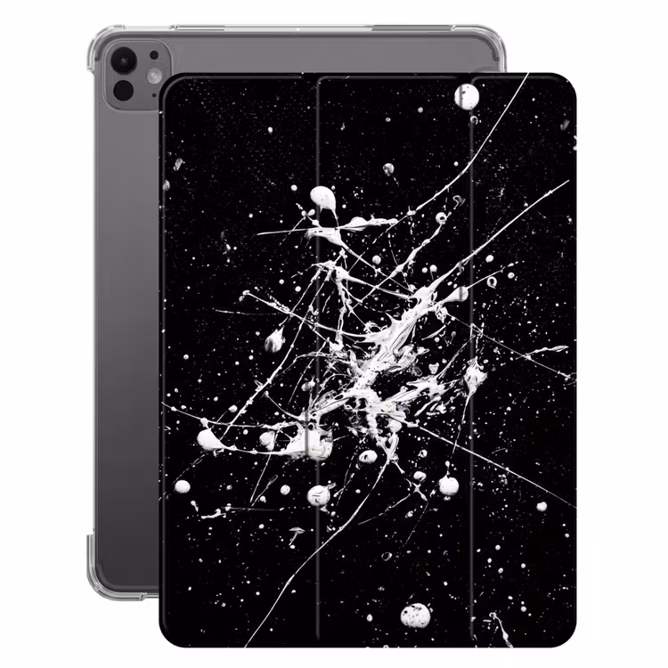 iPad-Hülle - Farbspritzer - Weiß - Abstrakt - Explosion — 1