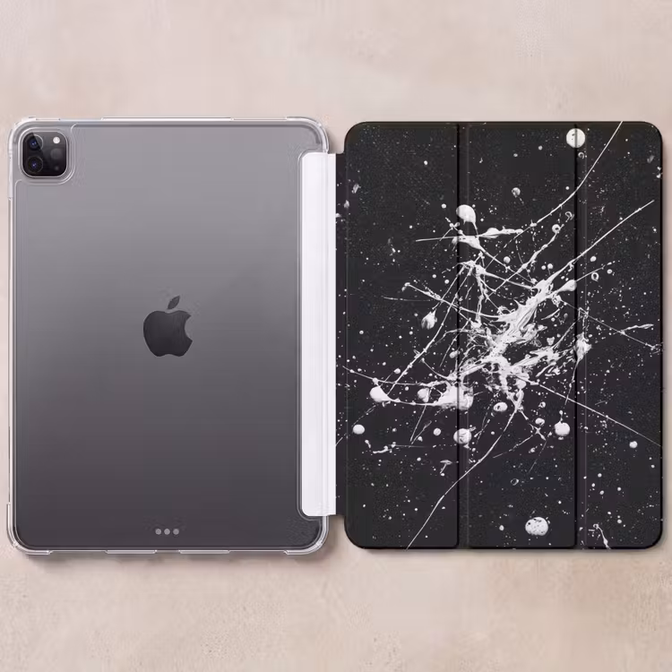 iPad-Hülle - Farbspritzer - Weiß - Abstrakt - Explosion — 6