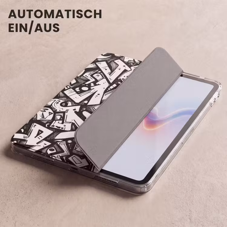 iPad-Hülle - Formen - Buchstaben - Graffiti - Schwarz — 5