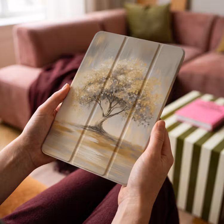 iPad-Hülle - Gemälde - Baum - Abstrakt - Blätter — 4