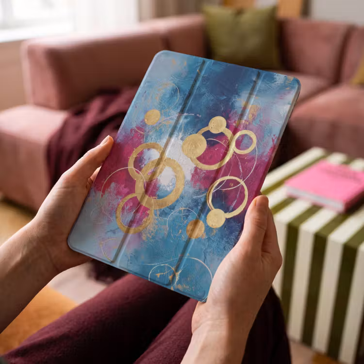 iPad-Hülle - Kreise - Gold - Abstrakt — 4