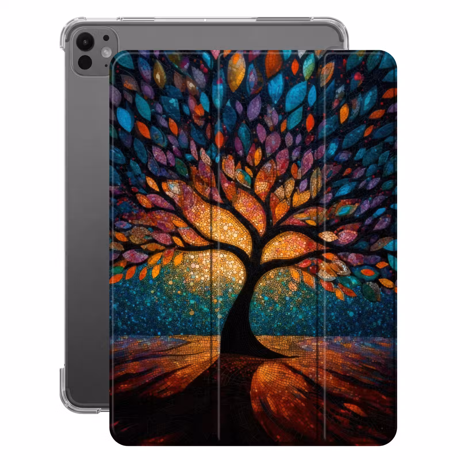 iPad-Hülle - Mosaik - Bunt - Baum - Äste — 1
