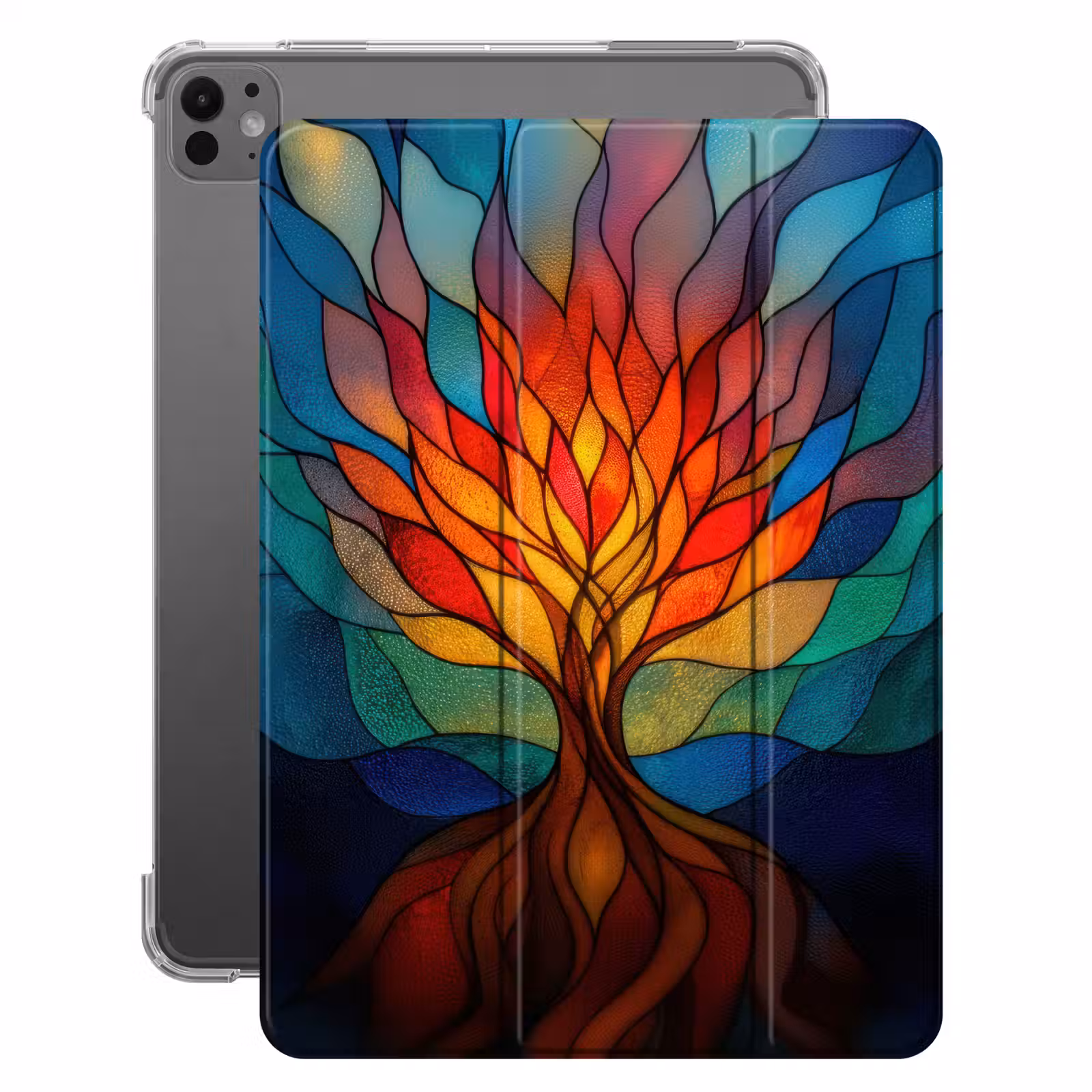 iPad-Hülle - Ornamentales Glas - Baum - Rot - Wohnungen — 1