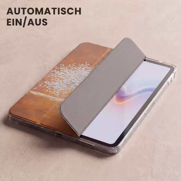 iPad-Hülle - Abstrakt - Baum - Weiß - Blätter — 5