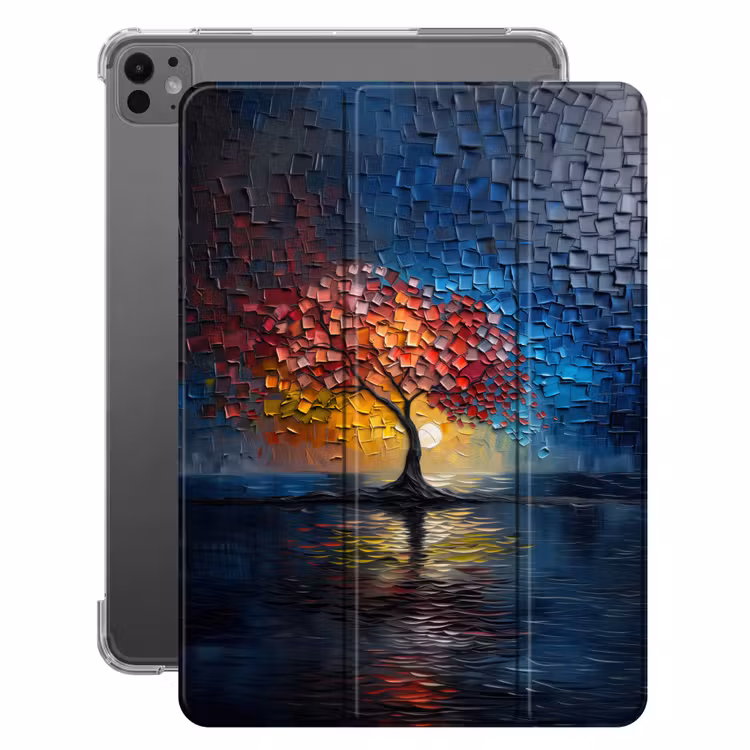 iPad-Hülle - Baum - Blau - Blätter - Boxen — 1