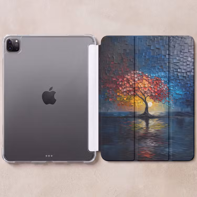 iPad-Hülle - Baum - Blau - Blätter - Boxen — 6