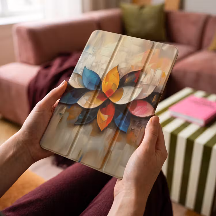 iPad-Hülle - Blume - Abstrakt - Bunt - Blätter — 4