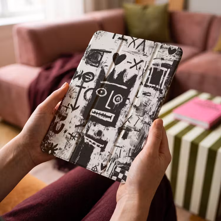 iPad-Hülle - Formen - Gesucht - Schwarz - Abstrakt — 4