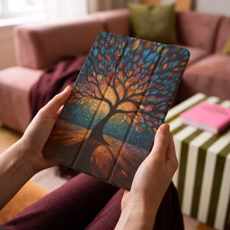 iPad-Hülle - Mosaik - Bunt - Baum - Äste — 4