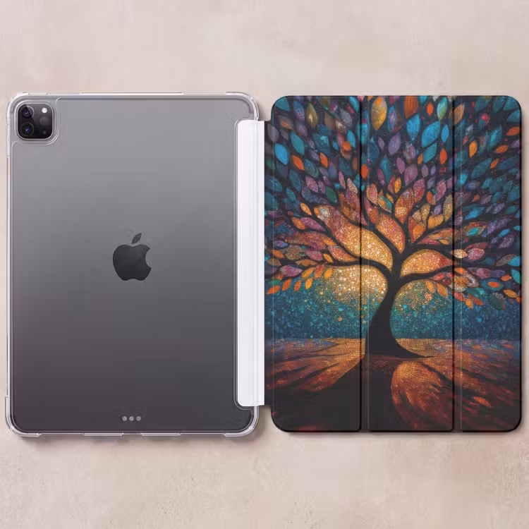 iPad-Hülle - Mosaik - Bunt - Baum - Äste — 6