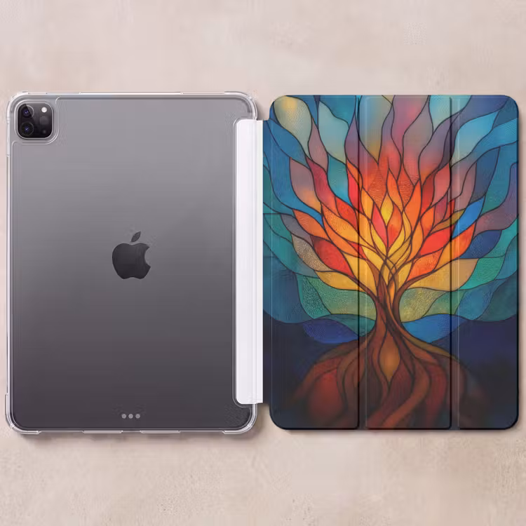 iPad-Hülle - Ornamentales Glas - Baum - Rot - Wohnungen — 6