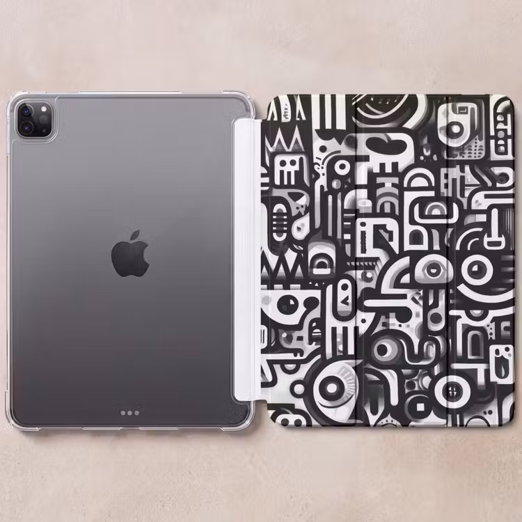 iPad-Hülle - Symbole - Abstrakt - Grafik - Schwarz — 6