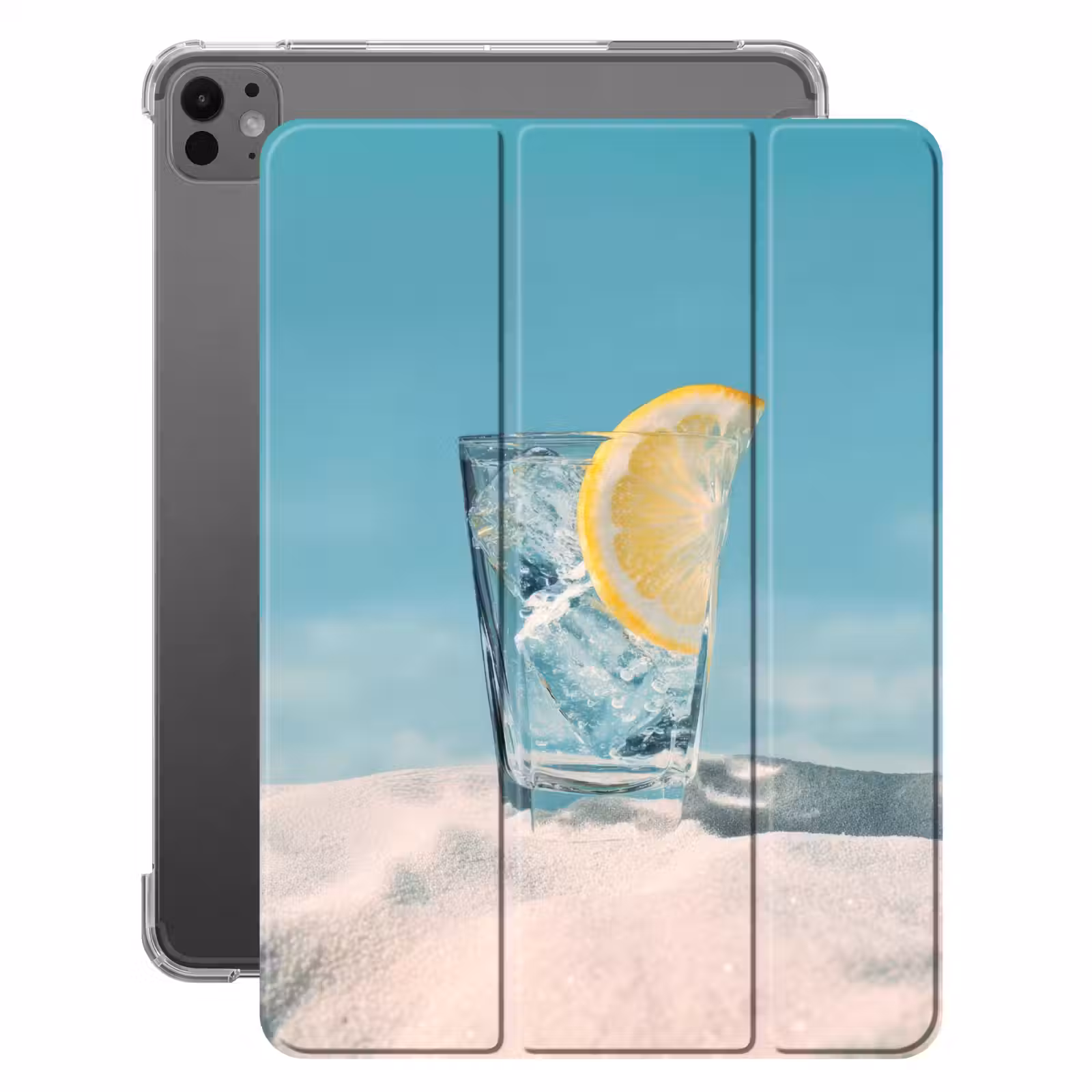 iPad-Hülle - Glas - Eiswürfel - Zitrone — 1