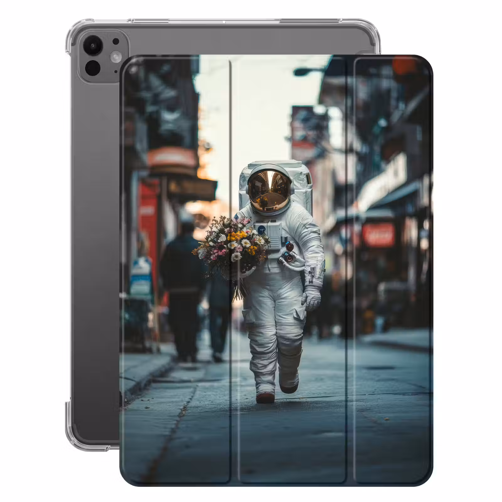 iPad-Hülle - Blumenstrauß - Blumen - Bunt - Astronaut — 1
