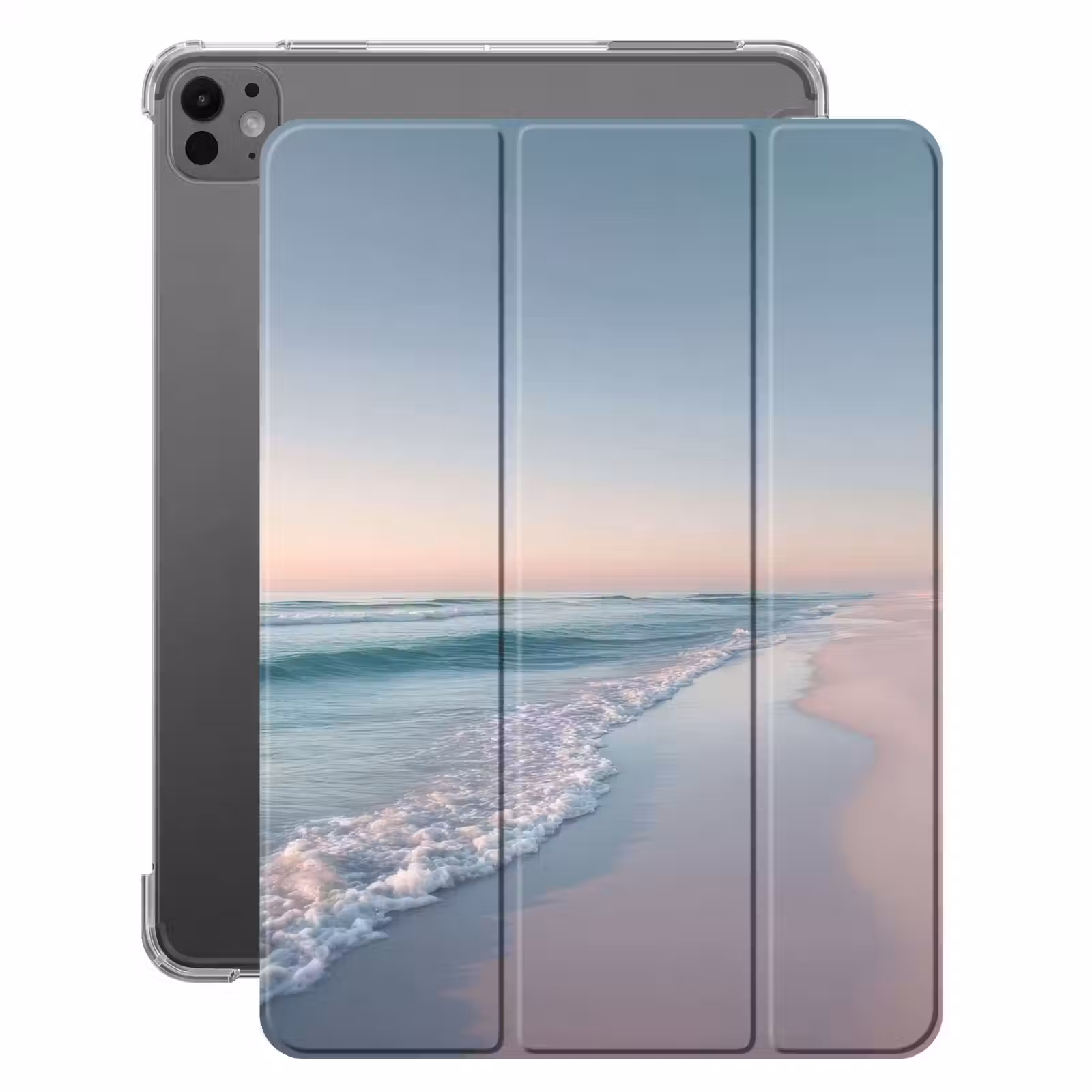 iPad-Hülle - Küstenlinie - Pastell - Wasser — 1