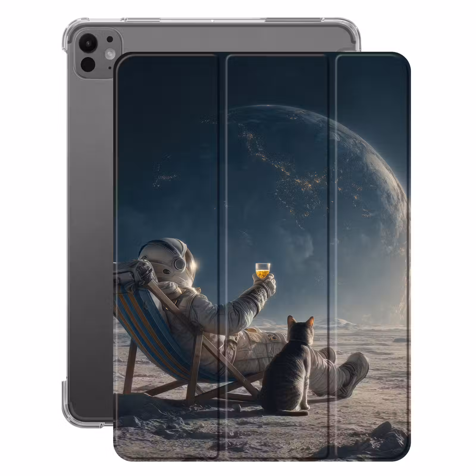 iPad-Hülle - Mond - Katze - Astronaut - Weltraum — 1
