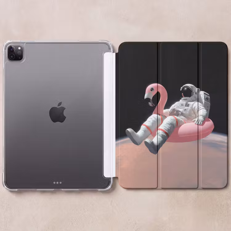 iPad-Hülle - Astronaut - Flamingo - Schwimmband - Rosa — 6