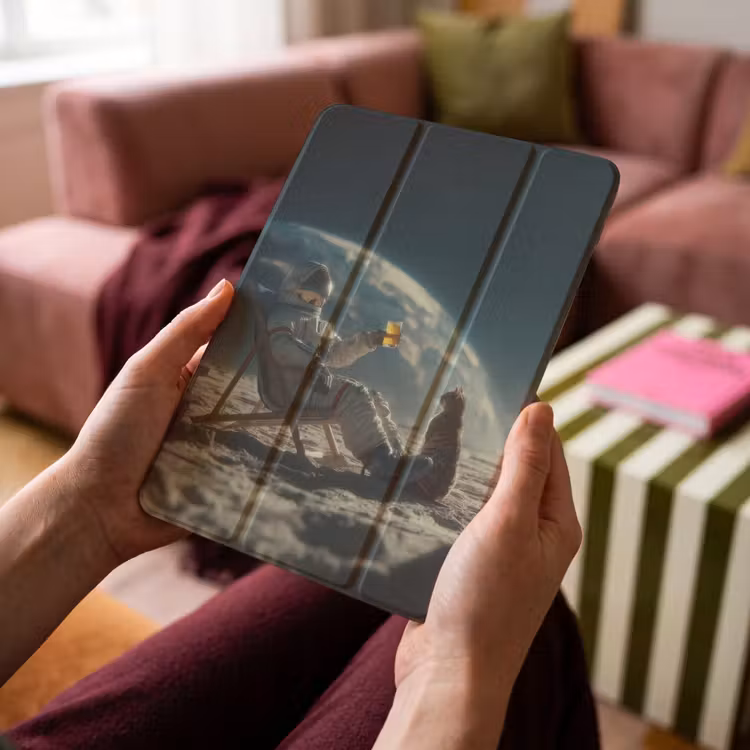 iPad-Hülle - Astronaut - Katze - Glas - Stuhl — 4