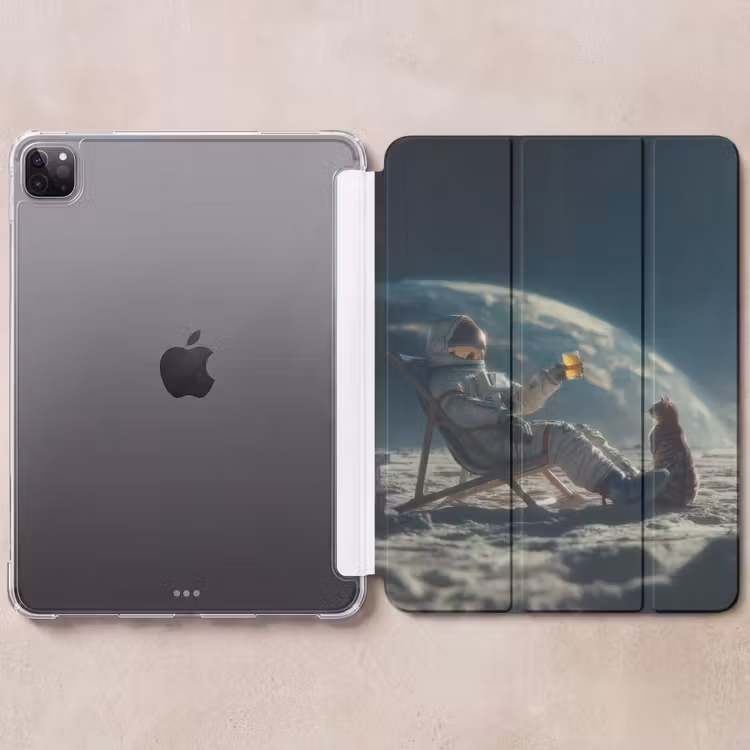 iPad-Hülle - Astronaut - Katze - Glas - Stuhl — 6