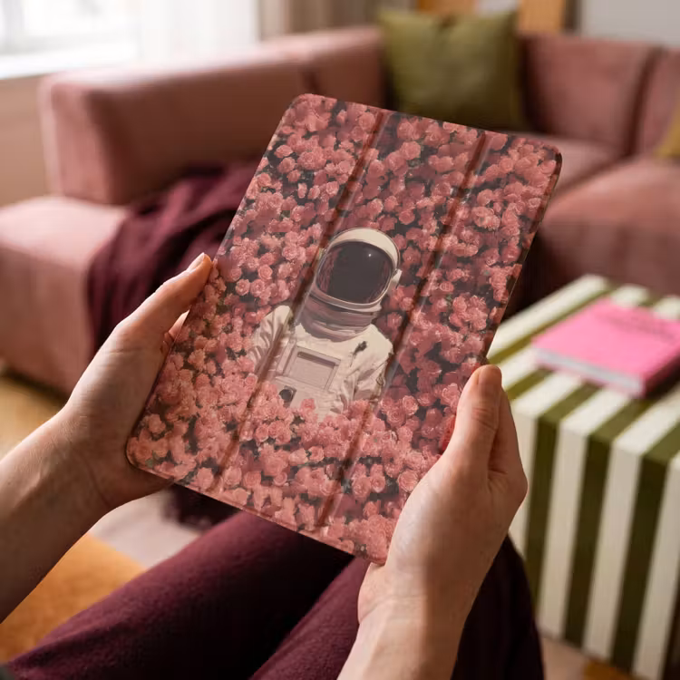 iPad-Hülle - Blumen - Rosa - Astronaut — 4