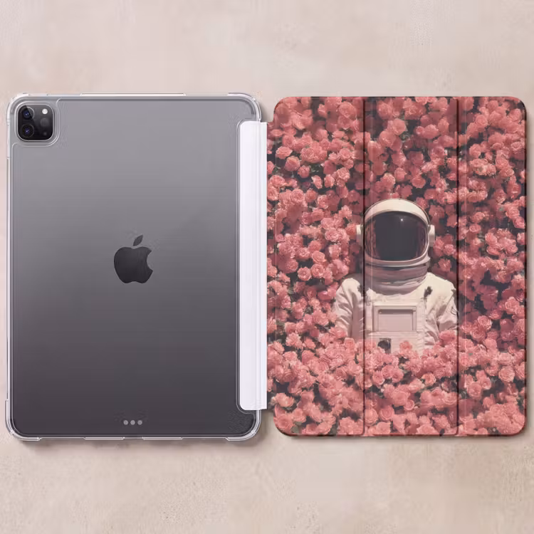 iPad-Hülle - Blumen - Rosa - Astronaut — 6