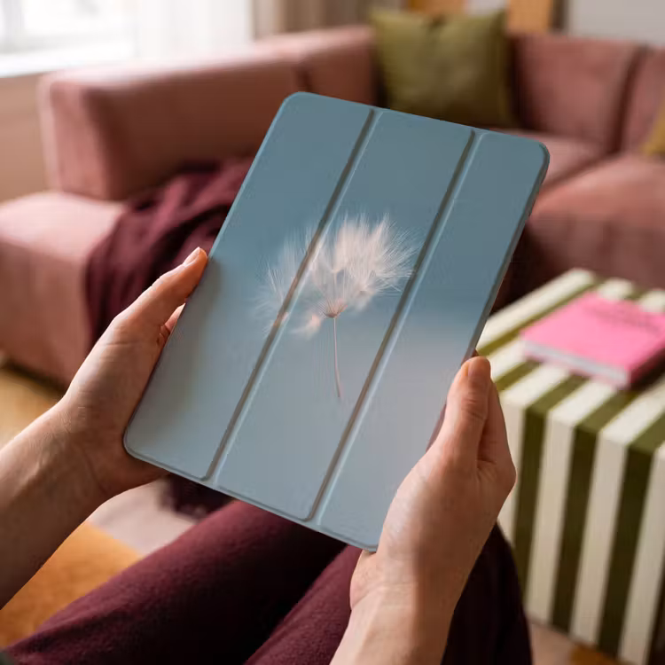 iPad-Hülle - Löwenzahnflaum - Blau - Luft — 4