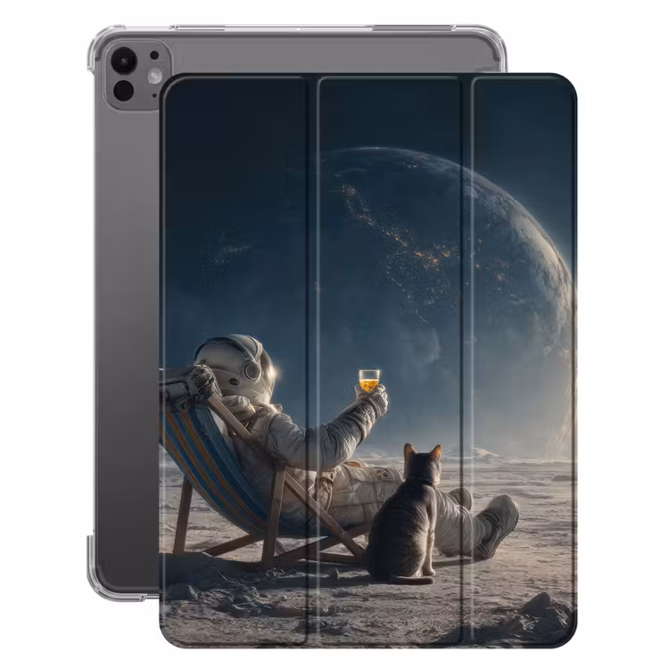 iPad-Hülle - Mond - Katze - Astronaut - Weltraum — 1