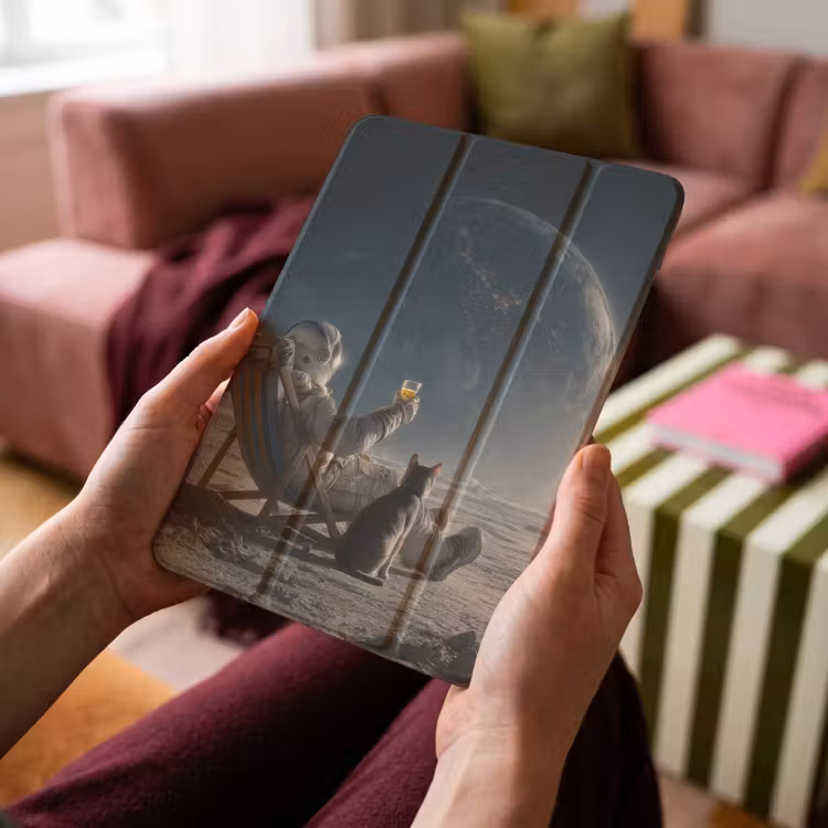 iPad-Hülle - Mond - Katze - Astronaut - Weltraum — 4