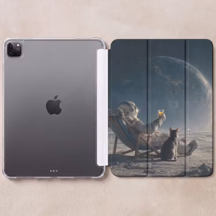 iPad-Hülle - Mond - Katze - Astronaut - Weltraum — 6