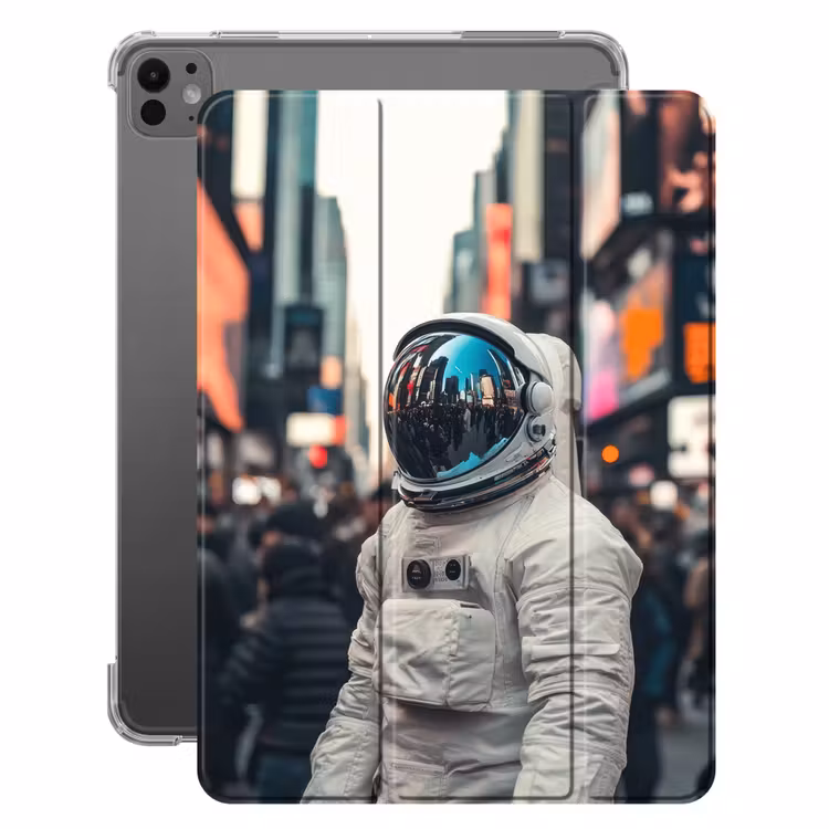iPad-Hülle - Stadt - Menschen - Astronaut - Weiß — 1