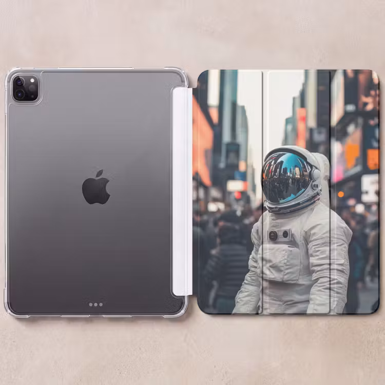 iPad-Hülle - Stadt - Menschen - Astronaut - Weiß — 6
