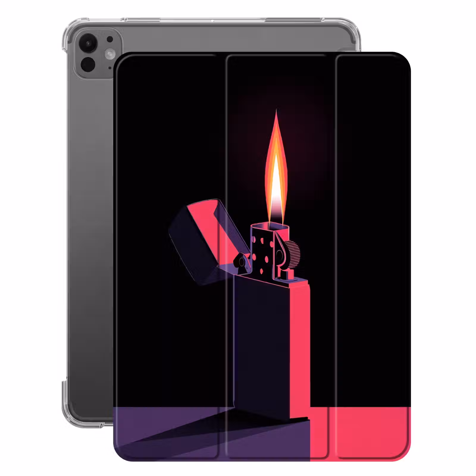 iPad-Hülle - Feuerzeug - Flamme - Dunkel — 1