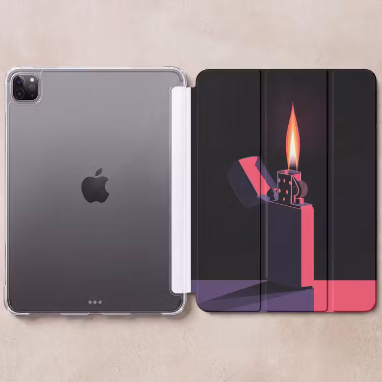iPad-Hülle - Feuerzeug - Flamme - Dunkel — 6