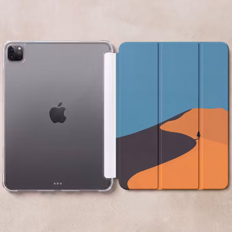 iPad-Hülle - Leuchtend orangefarbene Dünen - Schatten - leerer Himmel — 6